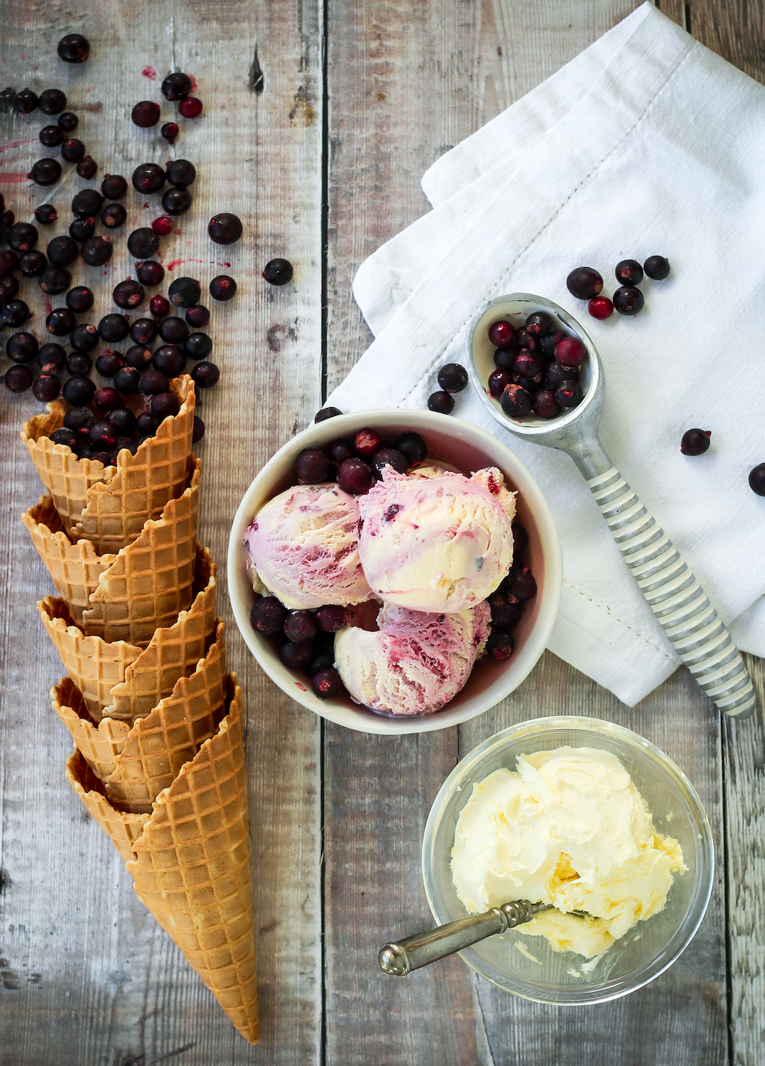 Marshfield Farm Blackcurrants in Clotted Cream Ice Cream