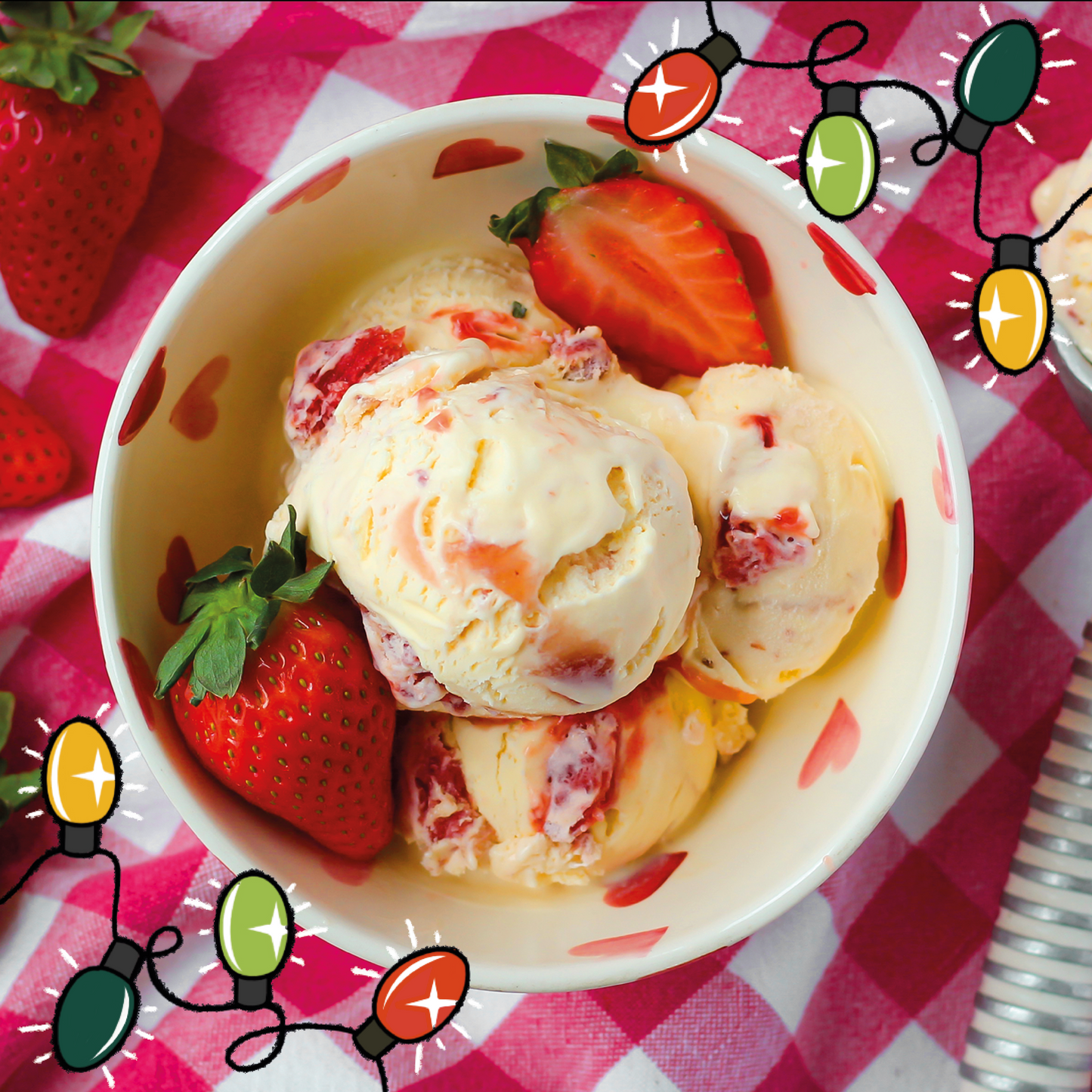 Strawberries in Clotted Cream Ice Cream