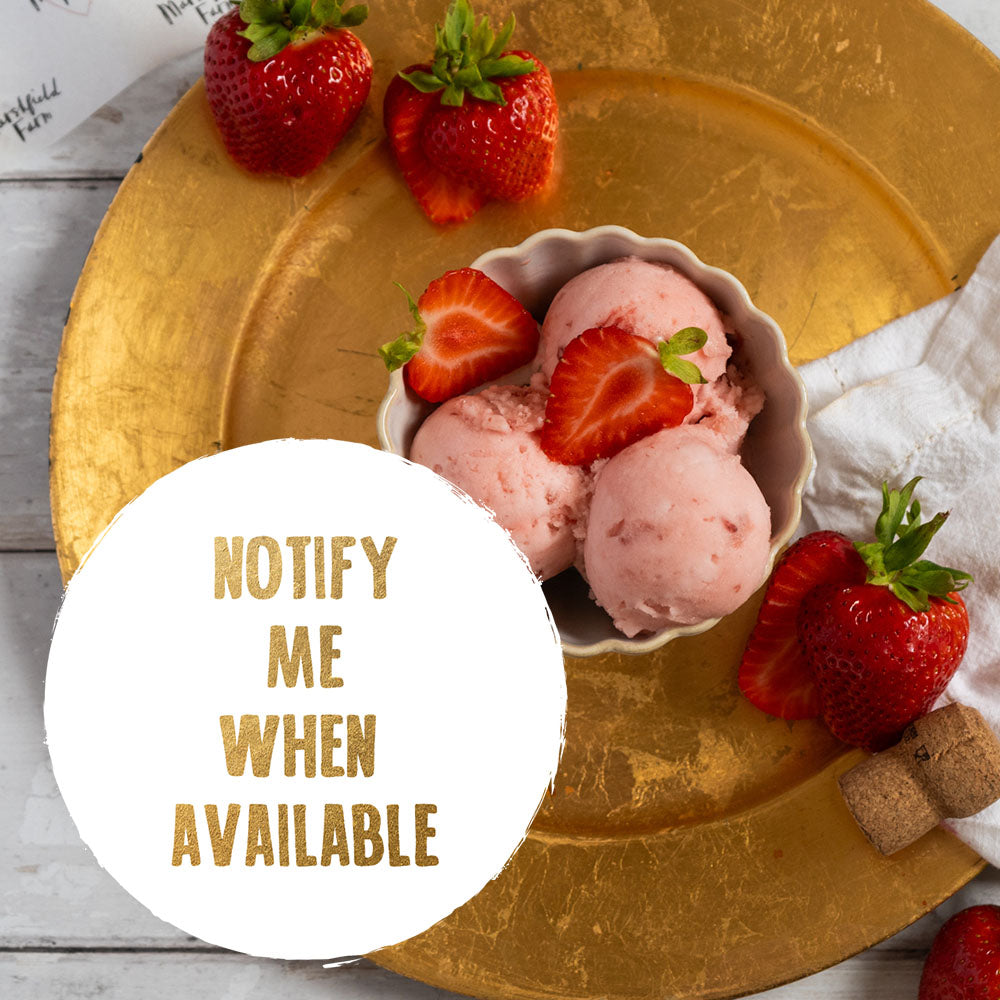 Marshfield Farm Strawberry & Champagne Sorbet Notify Me Icon