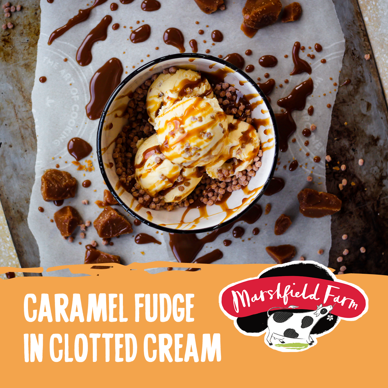 Caramel Fudge in Clotted Cream Ice Cream