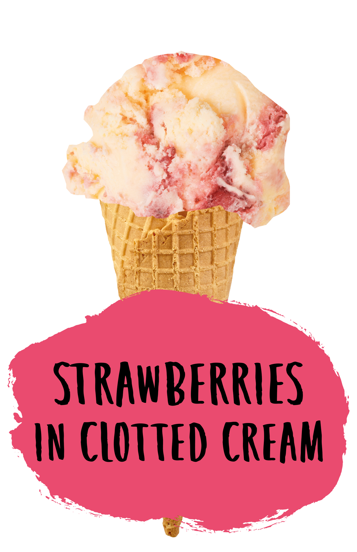 Marshfield Farm Strawberries in Clotted Cream Flavour Cone