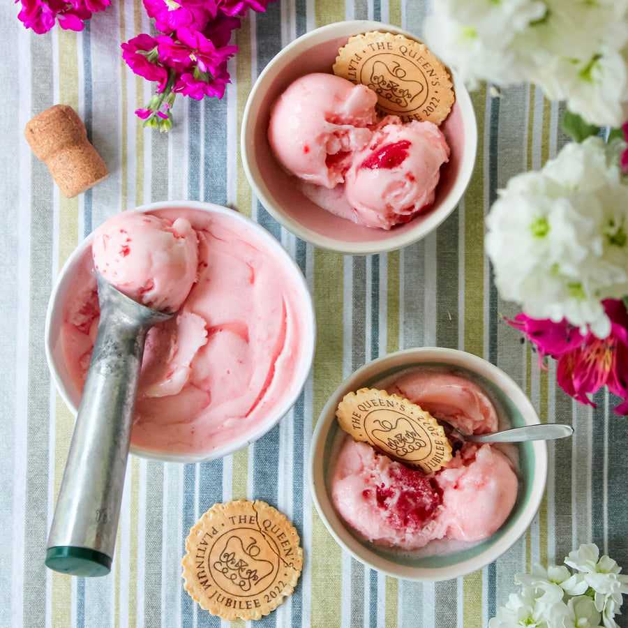 Strawberry and Champagne sorbet