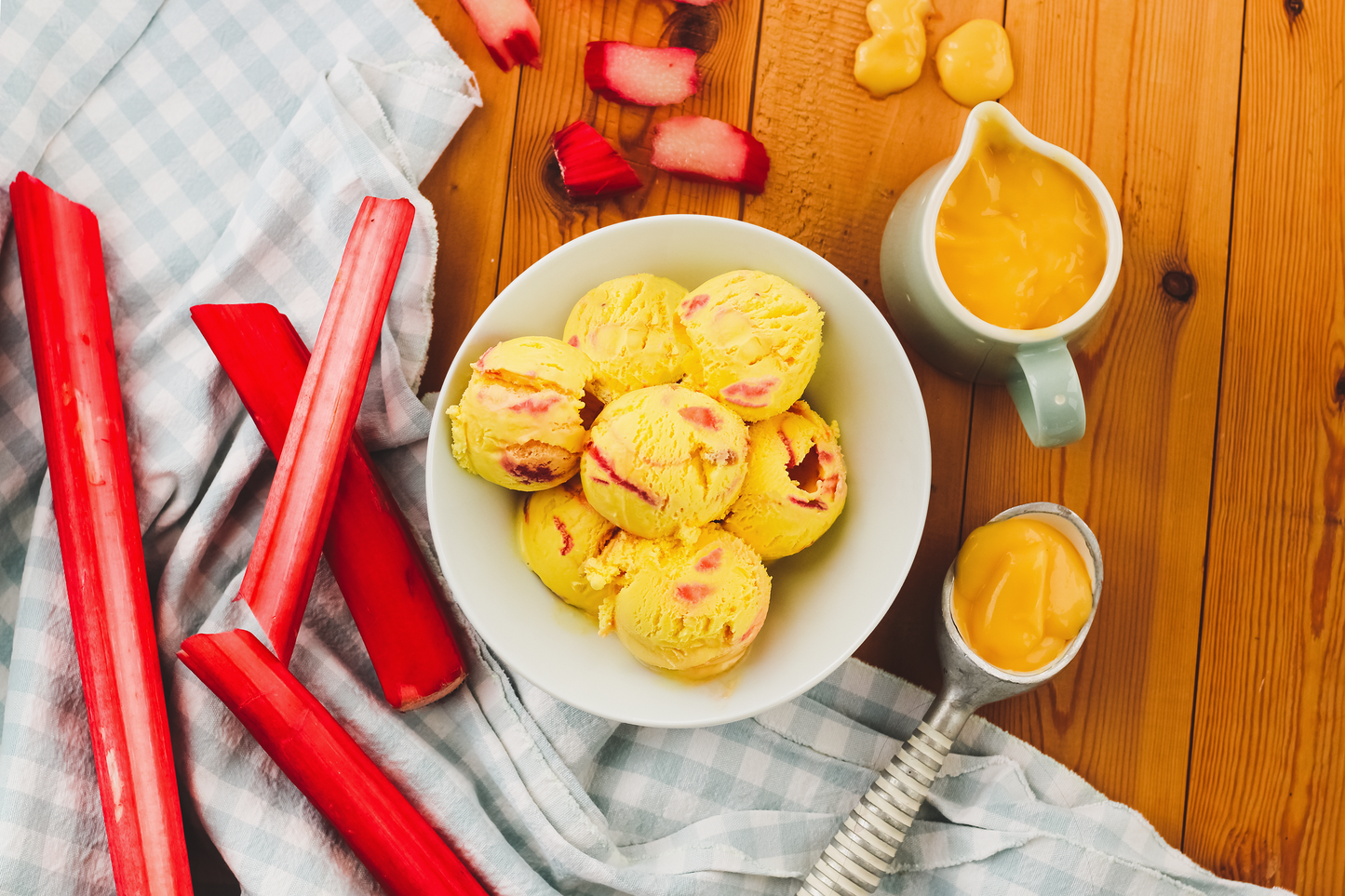Marshfield Farm Rhubarb and Custard Ice Cream