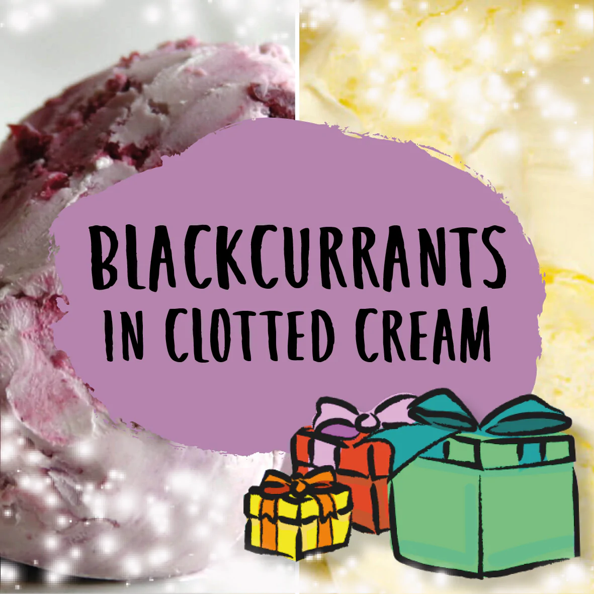 Blackcurrants in Clotted Cream Ice Cream
