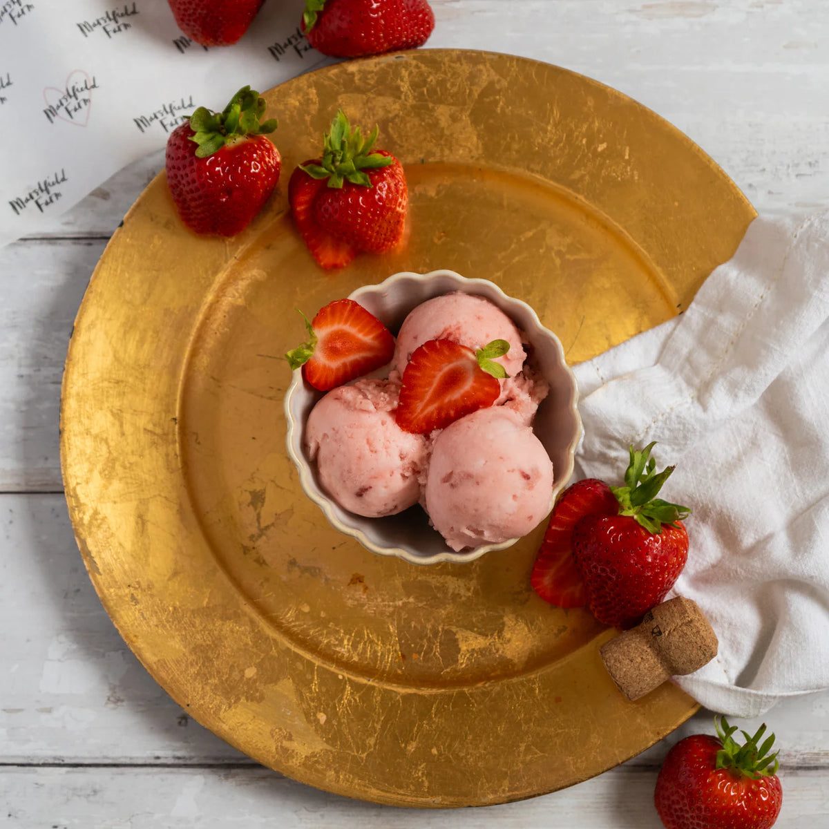 Champagne & Strawberry Sorbet 1L