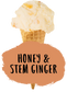 Honey and Stem Ginger Ice Cream