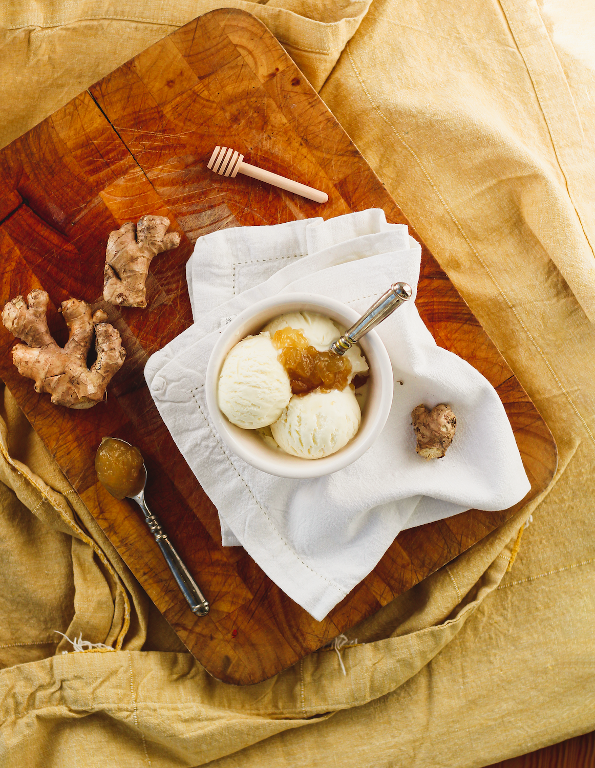 Marshfield Farm Honey and Stem Ginger Ice Cream