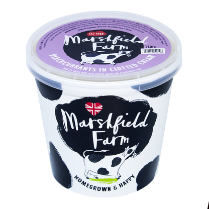 Marshfield Farm Blackcurrants in Clotted Cream Ice Cream 1 Litre Tub