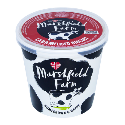 Marshfield Farm Caramelised Biscuit Ice Cream 1 Litre Tub