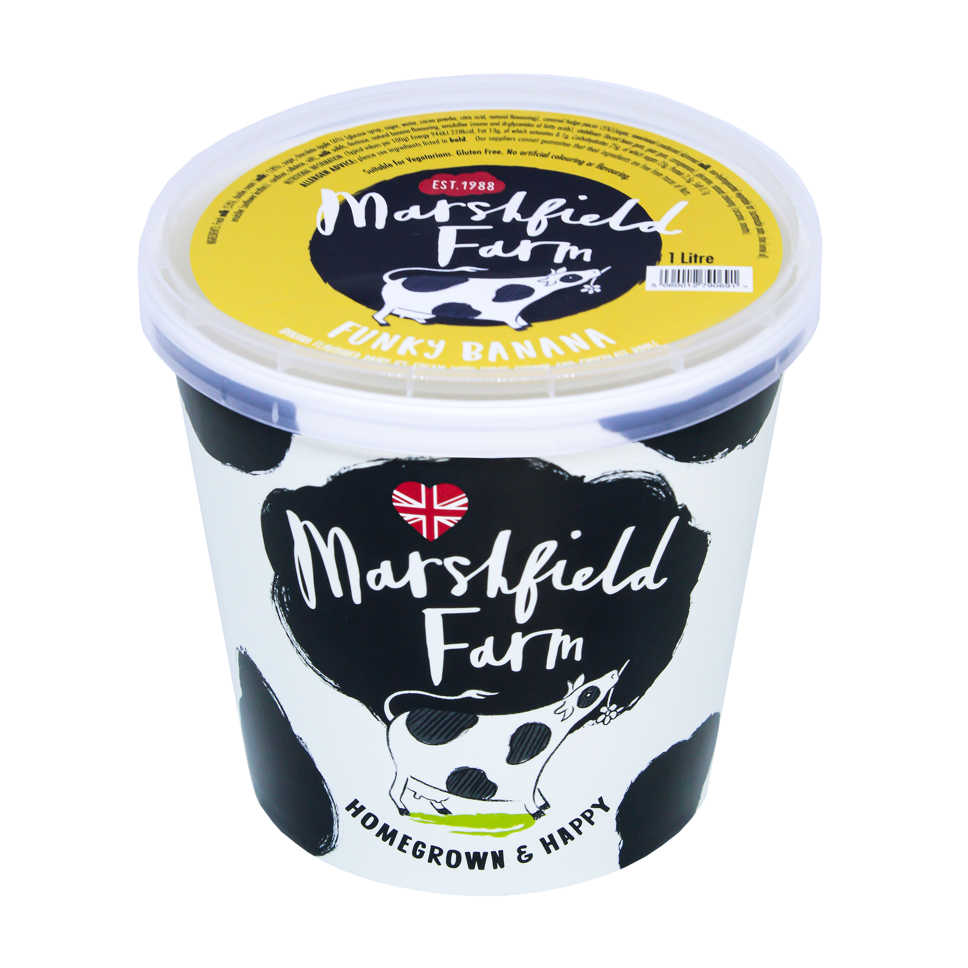 Marshfield Farm Funky Banana Ice Cream 1 Litre Tub