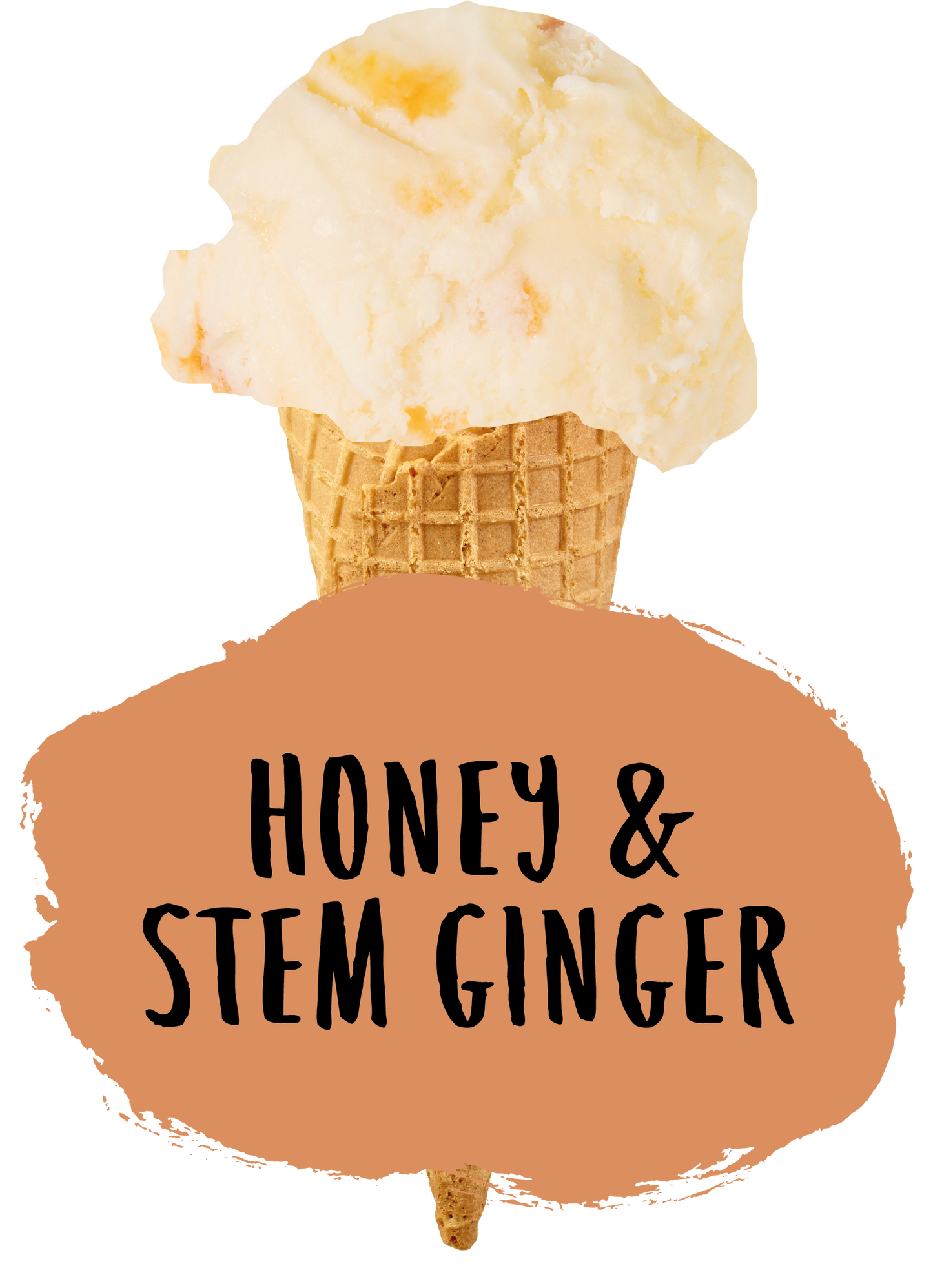 Honey and Stem Ginger Flavour Cone