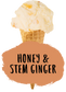 Honey and Stem Ginger Flavour Cone