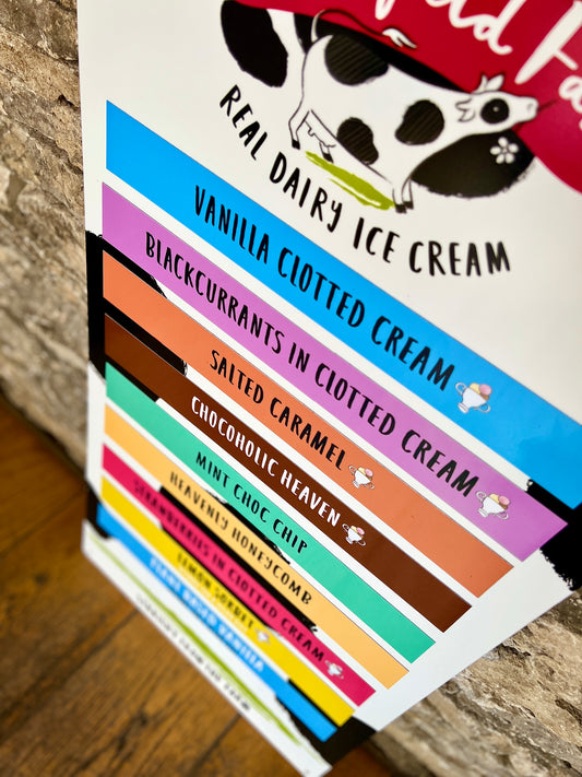 Marshfield Farm Ice Cream Magnetic Flavour Board