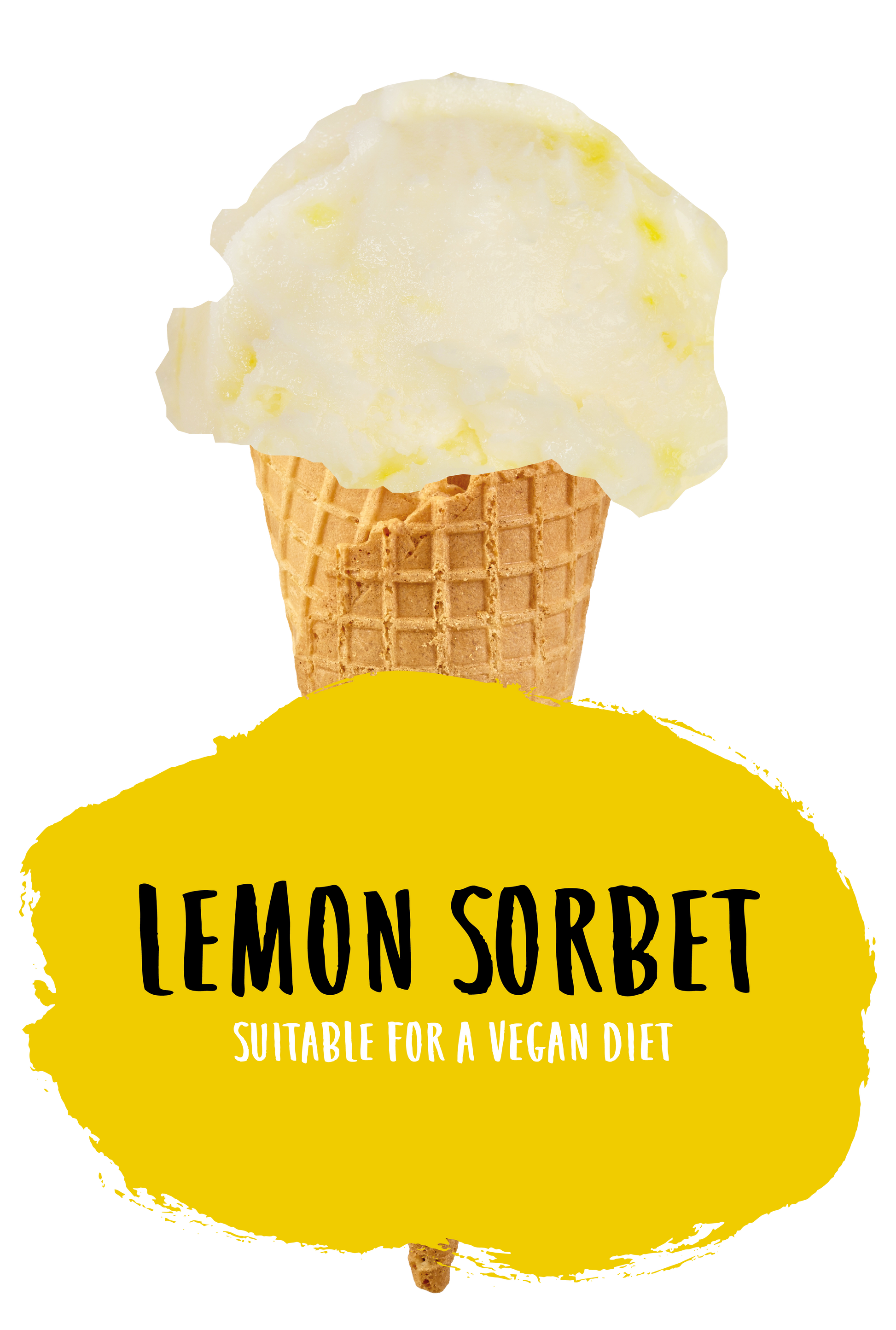 Lemon Sorbet Flavour Cone