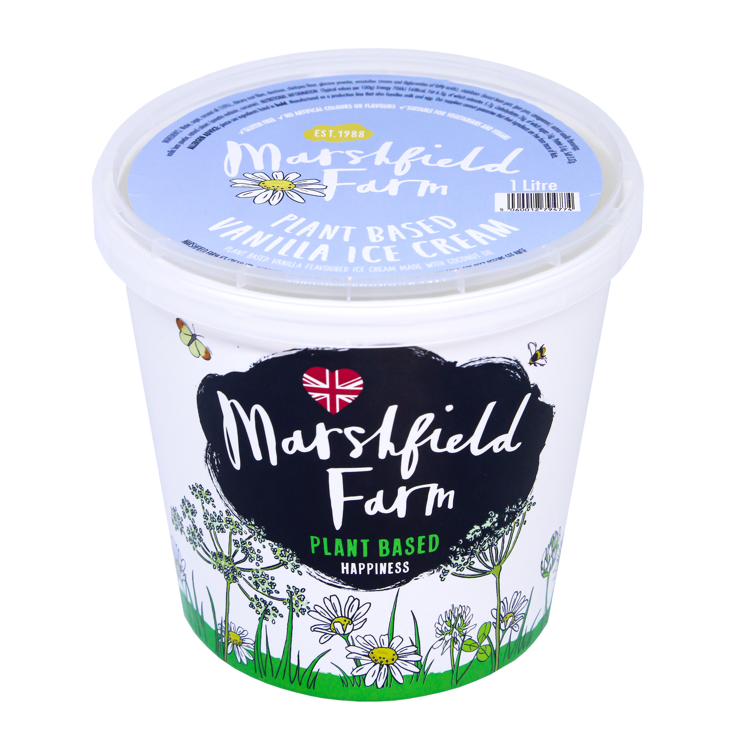 Marshfield Farm Plant Based Vanilla Ice Cream 1 Litre Tub