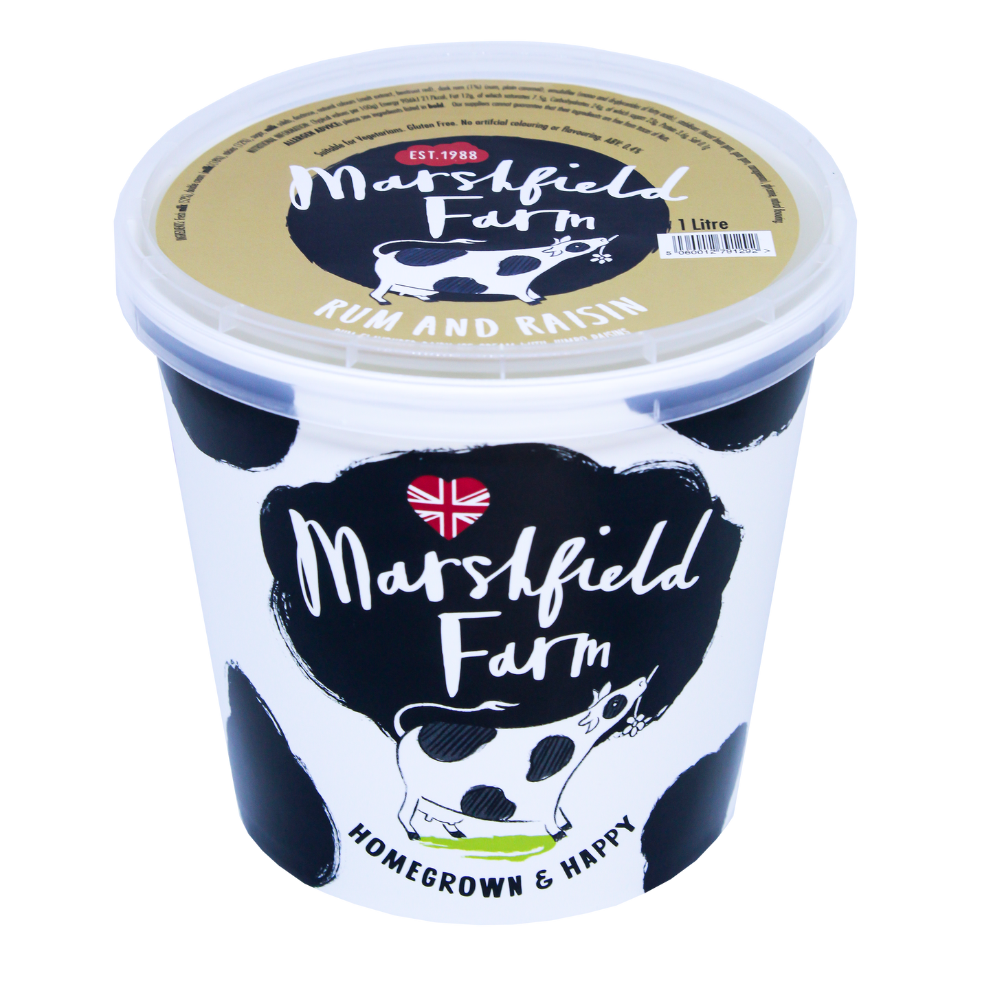 Marshfield Farm Rum and Raisin Ice Cream 1 Litre