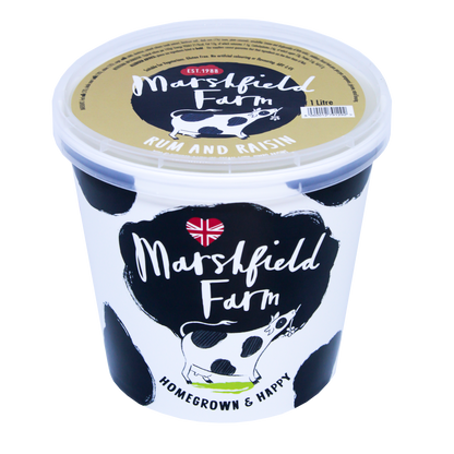 Marshfield Farm Rum and Raisin Ice Cream 1 Litre