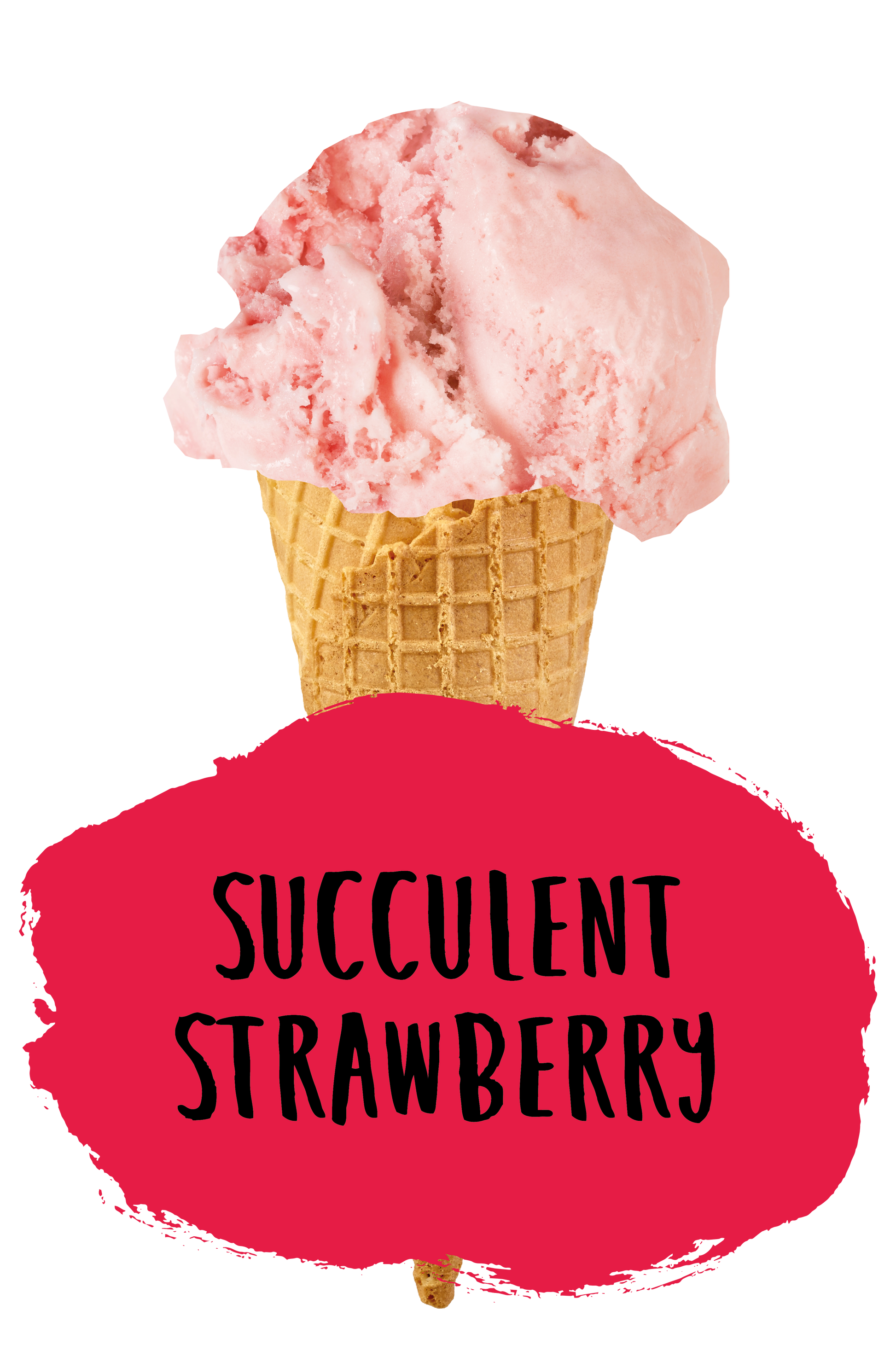 Succulent Strawberry Flavour Cone