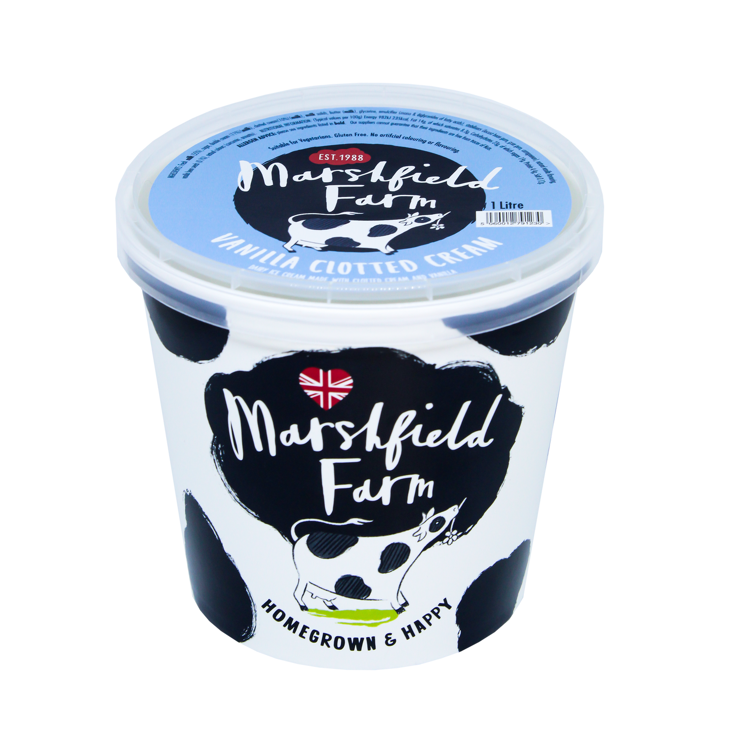 Marshfield Far Vanilla Clotted Cream 1 Litre Tub