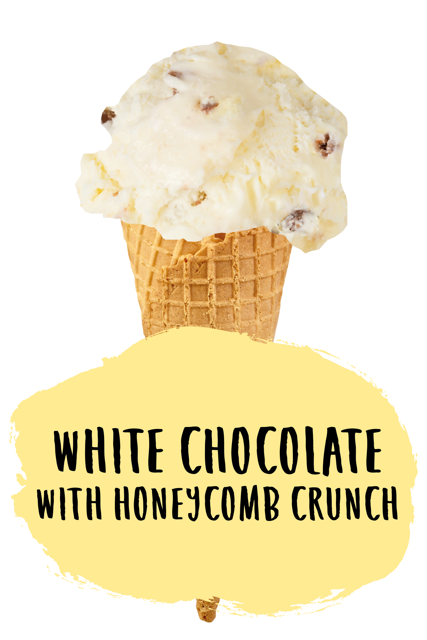 Marshfield Farm White Chocolate with Honeycomb Crunch Ice Cream