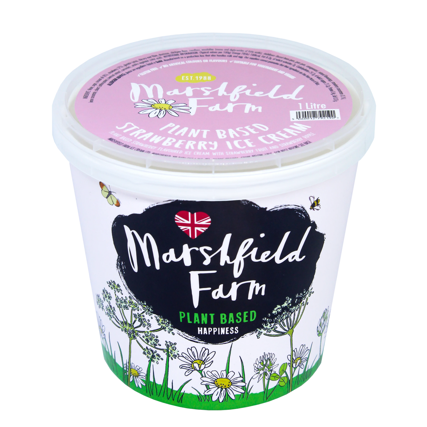 Marshfield Farm Plant Based Strawberry Ice Cream 1 Litre Tub